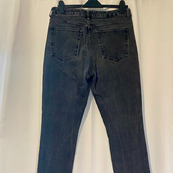Topshop Black Straight Leg High-Waisted Jeans. W34/L32 - Picture 4 of 4